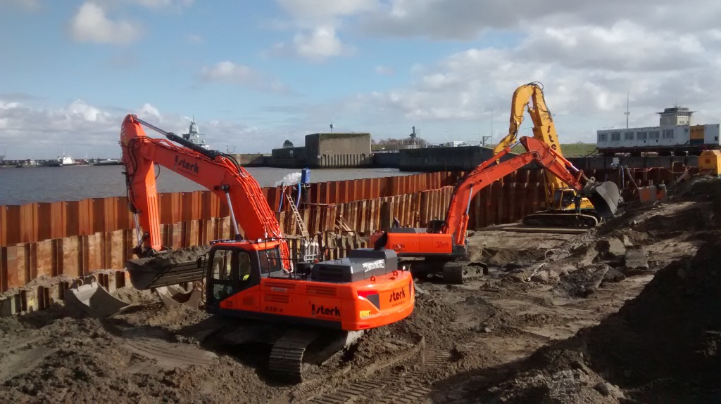 Kranen laten aannemerij zien